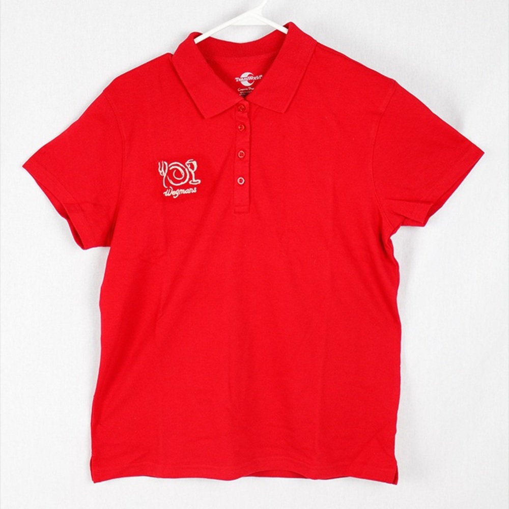 Wegmans COTTON Red Shirt
